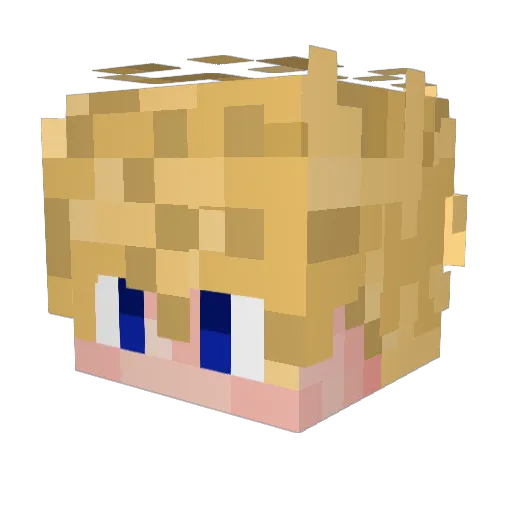 VANFN Minecraft avatar head, 3D render