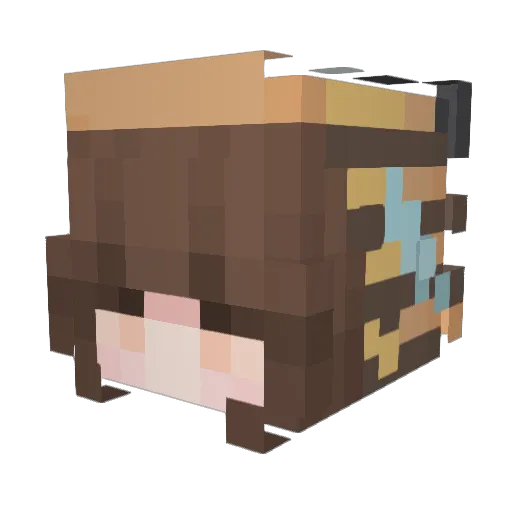 VANILLAYWL Minecraft avatar head, 3D render