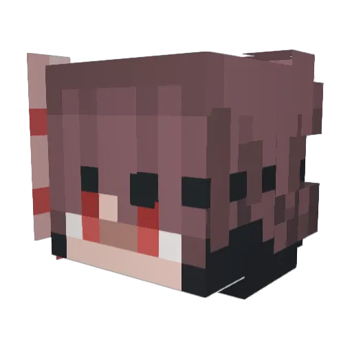 VANTABL4CK__ Minecraft avatar head, 3D render
