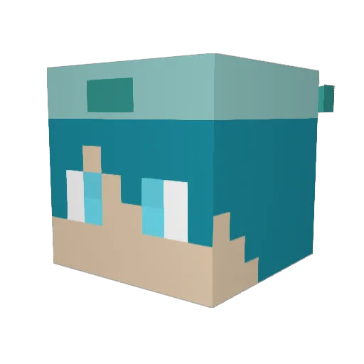 VANxOS21 Minecraft avatar head, 3D render