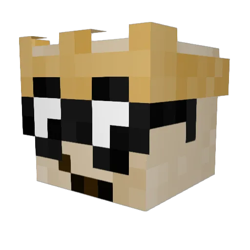 VARATHEGREAT Minecraft avatar head, 3D render