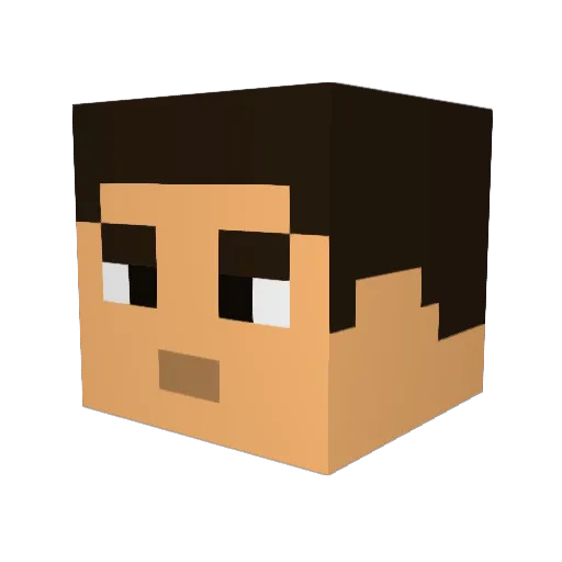 VASAPRANIKOV Minecraft avatar head, 3D render