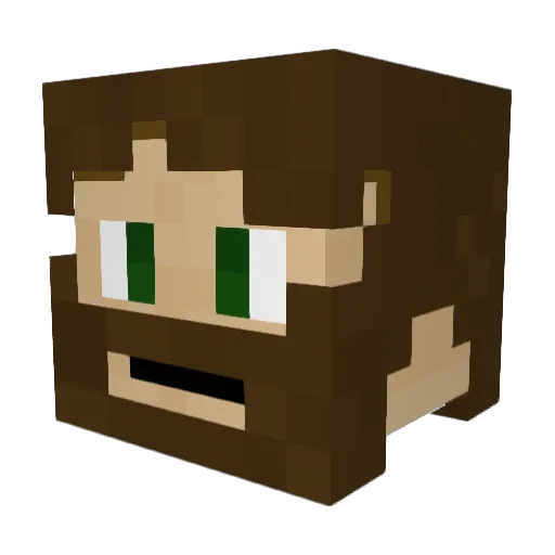VASTCOW Minecraft avatar head, 3D render