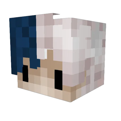 VBS_ Minecraft avatar head, 3D render