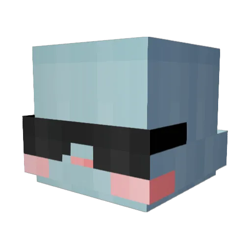 VBSchiggy Minecraft avatar head, 3D render