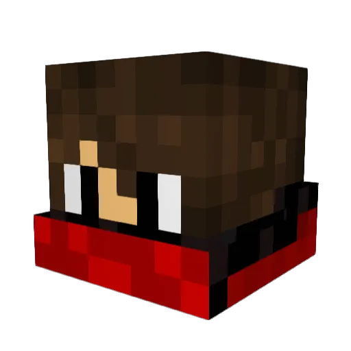 VB_1000 Minecraft avatar head, 3D render