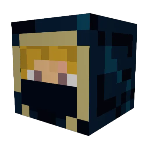 VBear_ Minecraft avatar head, 3D render