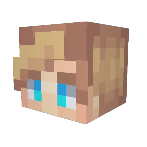 VBeat Minecraft avatar head, 3D render