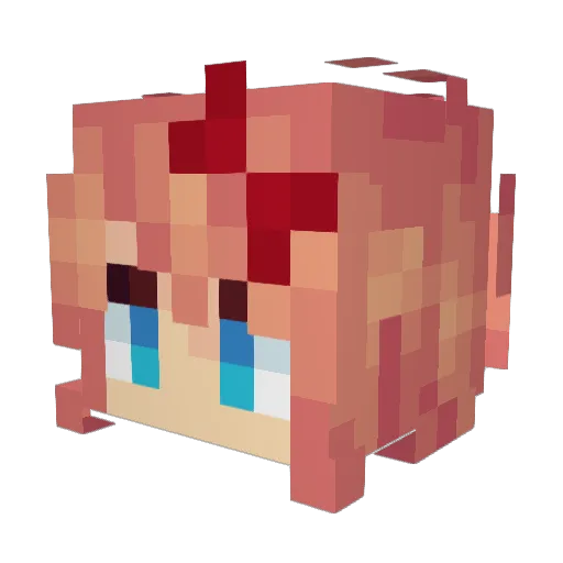 VBubbagaming Minecraft avatar head, 3D render