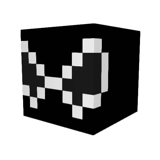 VCMUSE Minecraft avatar head, 3D render