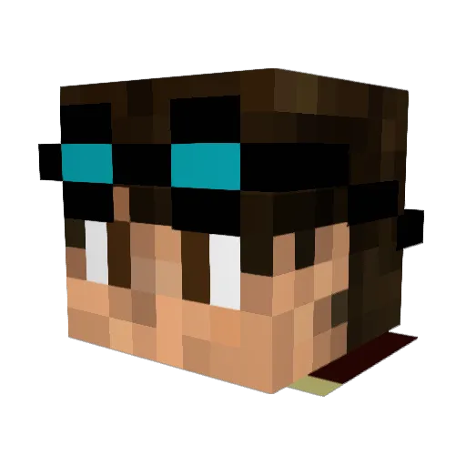 VCOGames_132 Minecraft avatar head, 3D render