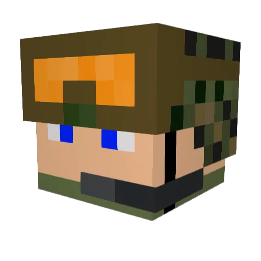 VCRASHER97 Minecraft avatar head, 3D render