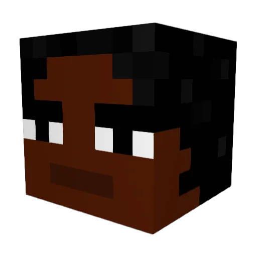 VCR_C Minecraft avatar head, 3D render