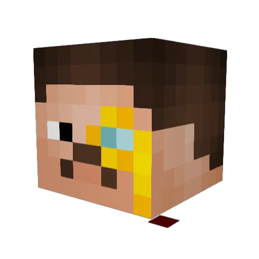 VCabrera Minecraft avatar head, 3D render