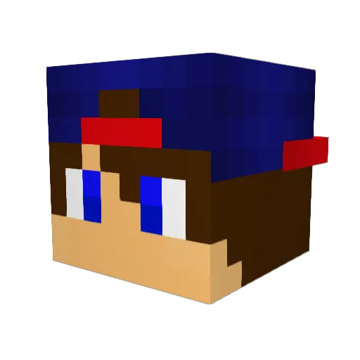 VCastro Minecraft avatar head, 3D render