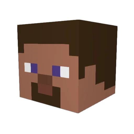 VCbot_0 Minecraft avatar head, 3D render