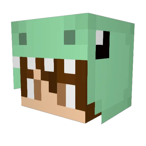 VCelestial Minecraft avatar head, 3D render
