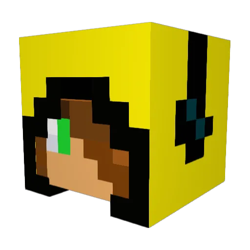 VCkou Minecraft avatar head, 3D render