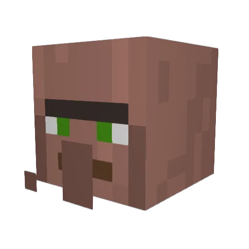 VCollectorV Minecraft avatar head, 3D render