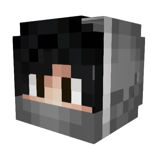 VDVSHNIK Minecraft avatar head, 3D render