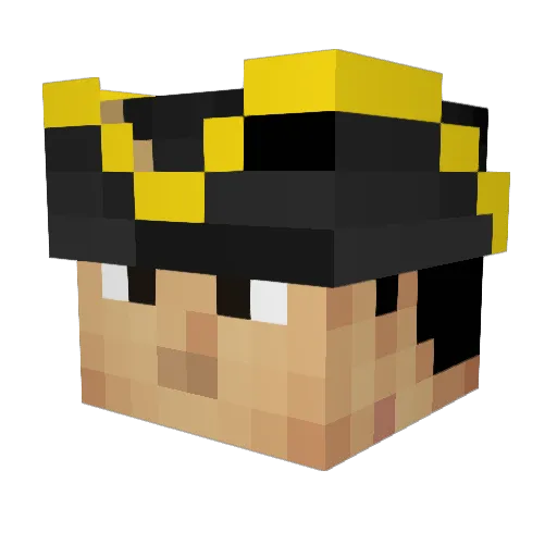 VD_Azunay Minecraft avatar head, 3D render