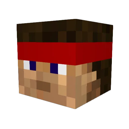 VDave Minecraft avatar head, 3D render