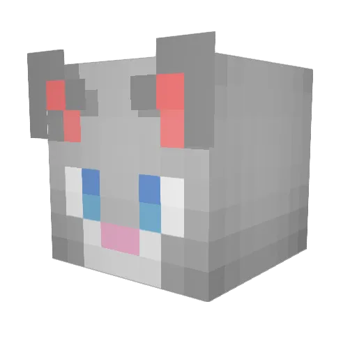 VDcharlie Minecraft avatar head, 3D render