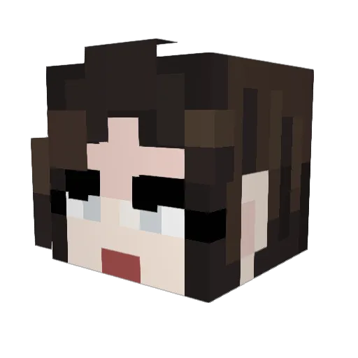 VDouDou Minecraft avatar head, 3D render