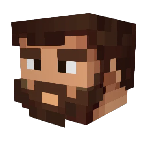 VDrago Minecraft avatar head, 3D render