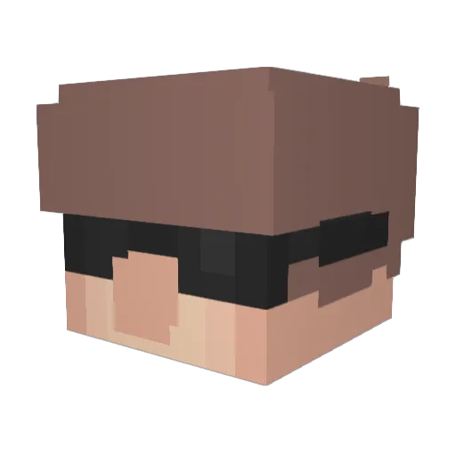 VECTOR_O_YEAH Minecraft avatar head, 3D render