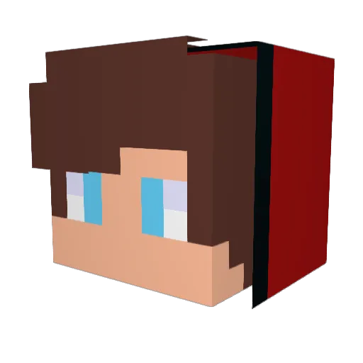 VEDIPIE Minecraft avatar head, 3D render