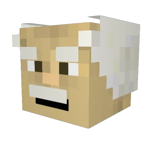 VEIAO Minecraft avatar head, 3D render