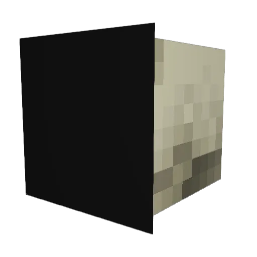 VEILDING Minecraft avatar head, 3D render