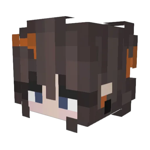 VEKUC Minecraft avatar head, 3D render