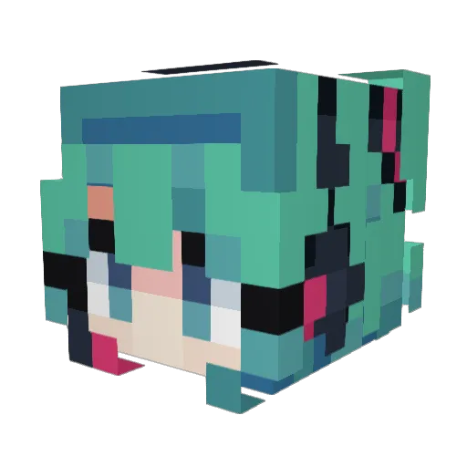 VELOD_ Minecraft avatar head, 3D render