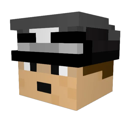 VENORAK Minecraft avatar head, 3D render