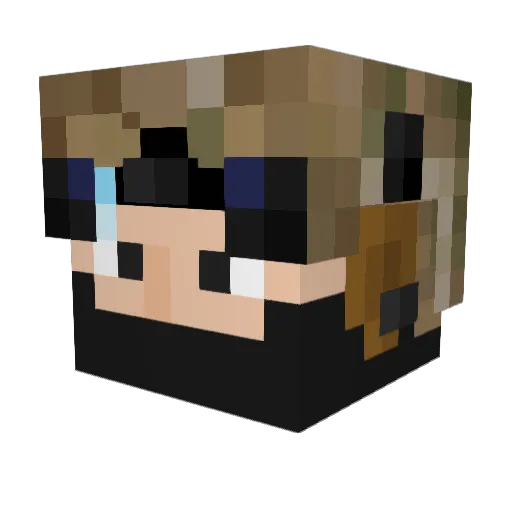 VENTOOR777 Minecraft avatar head, 3D render