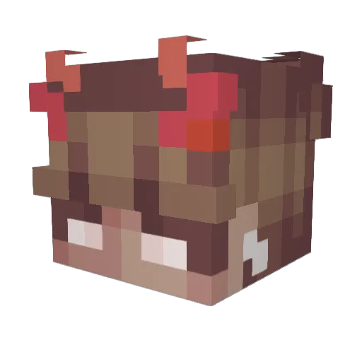 VER1NO Minecraft avatar head, 3D render