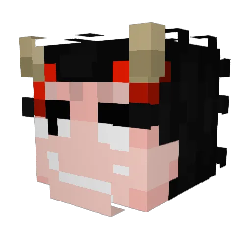 VERGXIL Minecraft avatar head, 3D render