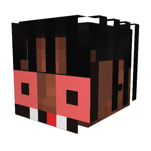 VERTOLETKA Minecraft avatar head, 3D render