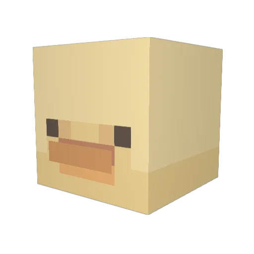 VET7X Minecraft avatar head, 3D render