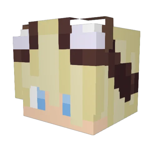 VEZMERC Minecraft avatar head, 3D render