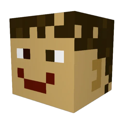 VFang03 Minecraft avatar head, 3D render