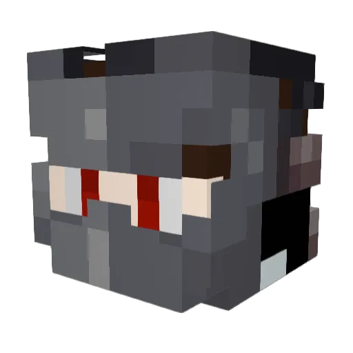 VFeK Minecraft avatar head, 3D render