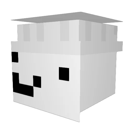 VG27 Minecraft avatar head, 3D render