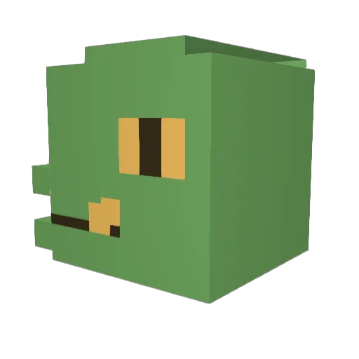 VGOD6974 Minecraft avatar head, 3D render
