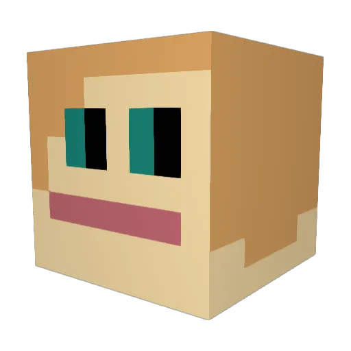 VG_Legend Minecraft avatar head, 3D render