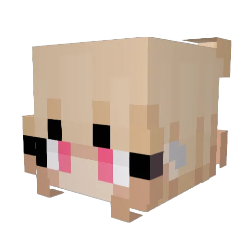 VGabbyV Minecraft avatar head, 3D render