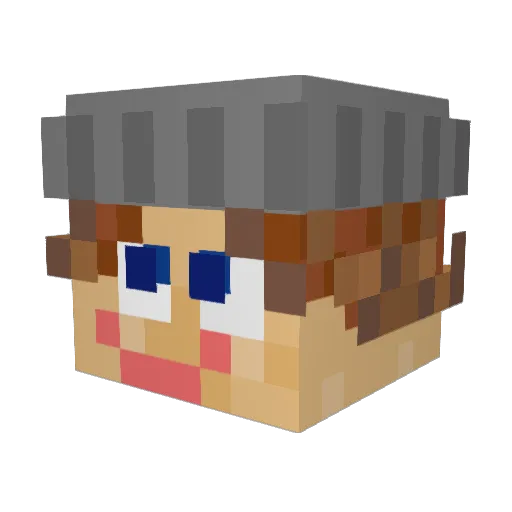 VGenuphobia Minecraft avatar head, 3D render