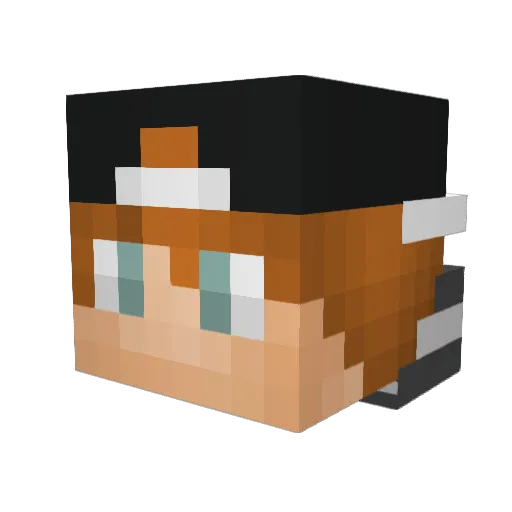 VGskyward Minecraft avatar head, 3D render
